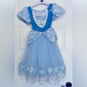 Cinderella style sequin costume, Blue Princess Kids Halloween Costume